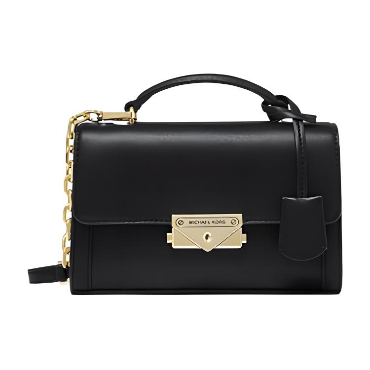 New MICHAEL KORS Cece Artificial Leather Box Bag, Shoulder Bag, Crossbody Bag, Handbag Trumpets Women's Black 35F2G0EC1O-001