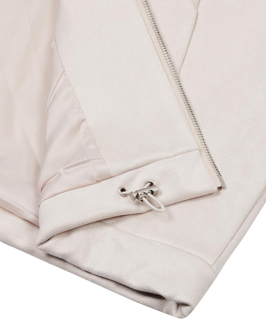 Ironyporno Whiteline Iro163 Mandarin Stitch Suede Jacket Ivory