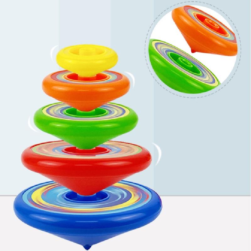 Lustiger bunter Kreisel-Stunt-Werfer mit mehreren Ebenen