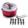 Universal Racing Steering Wheel 6 Hole Aluminum Car Quick Release Steering Wheel Snap Off Hub Adapter Boss Kit Car Accessories