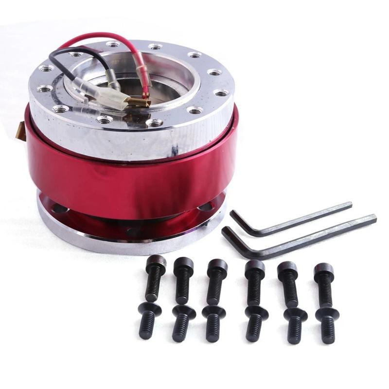 Universal Racing Steering Wheel 6 Hole Aluminum Car Quick Release Steering Wheel Snap Off Hub Adapter Boss Kit Car Accessories