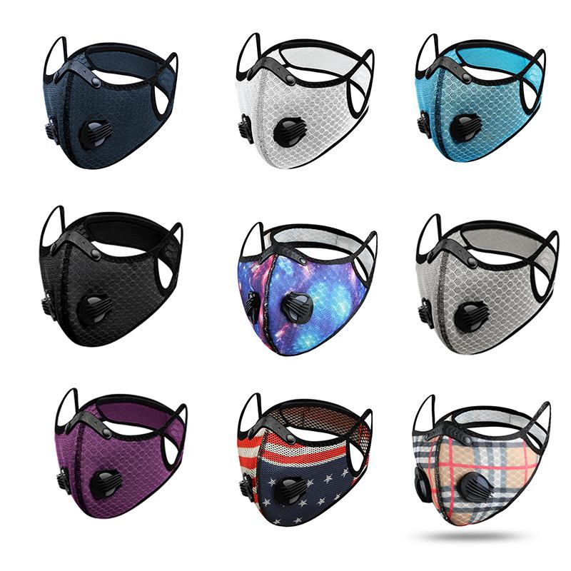 1Pc Sport Face Mask Activated Carbon Filter Riding Mouth Cover PM 2.5 Dustproof Reusable Cardio Sports Mask Cubre Bocas