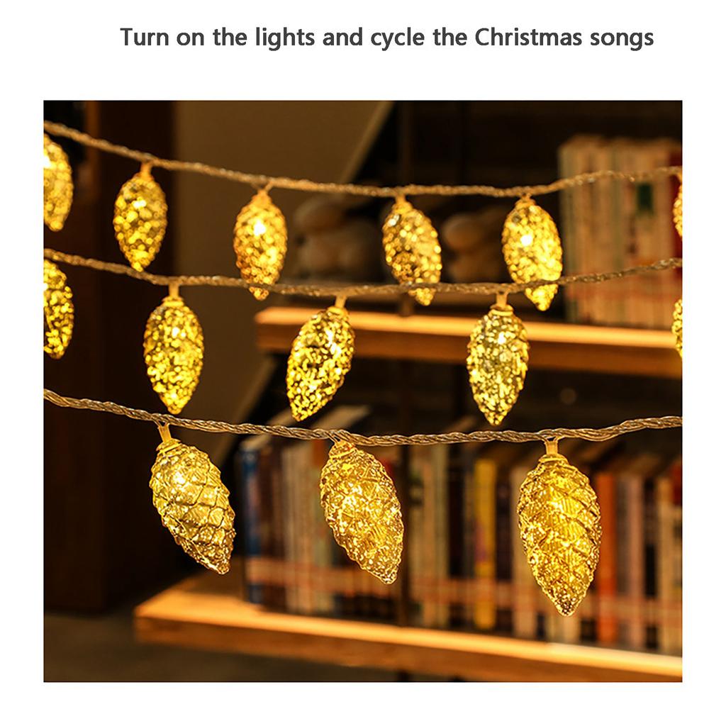 Golden LED Decorative Light String Pendant Light Post Ligh Battery Box Light String And Holiday Decoration