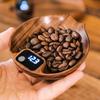 Elegant Wood Digital Coffee Scale Rechargeable Electronic Espresso Weigher Portable Walnut Kitchen Weighing Scale