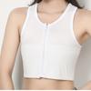 Reißverschluss Mesh Atmungsaktiv Brustbinder Damen Sport Große Brust Flachformende Weste