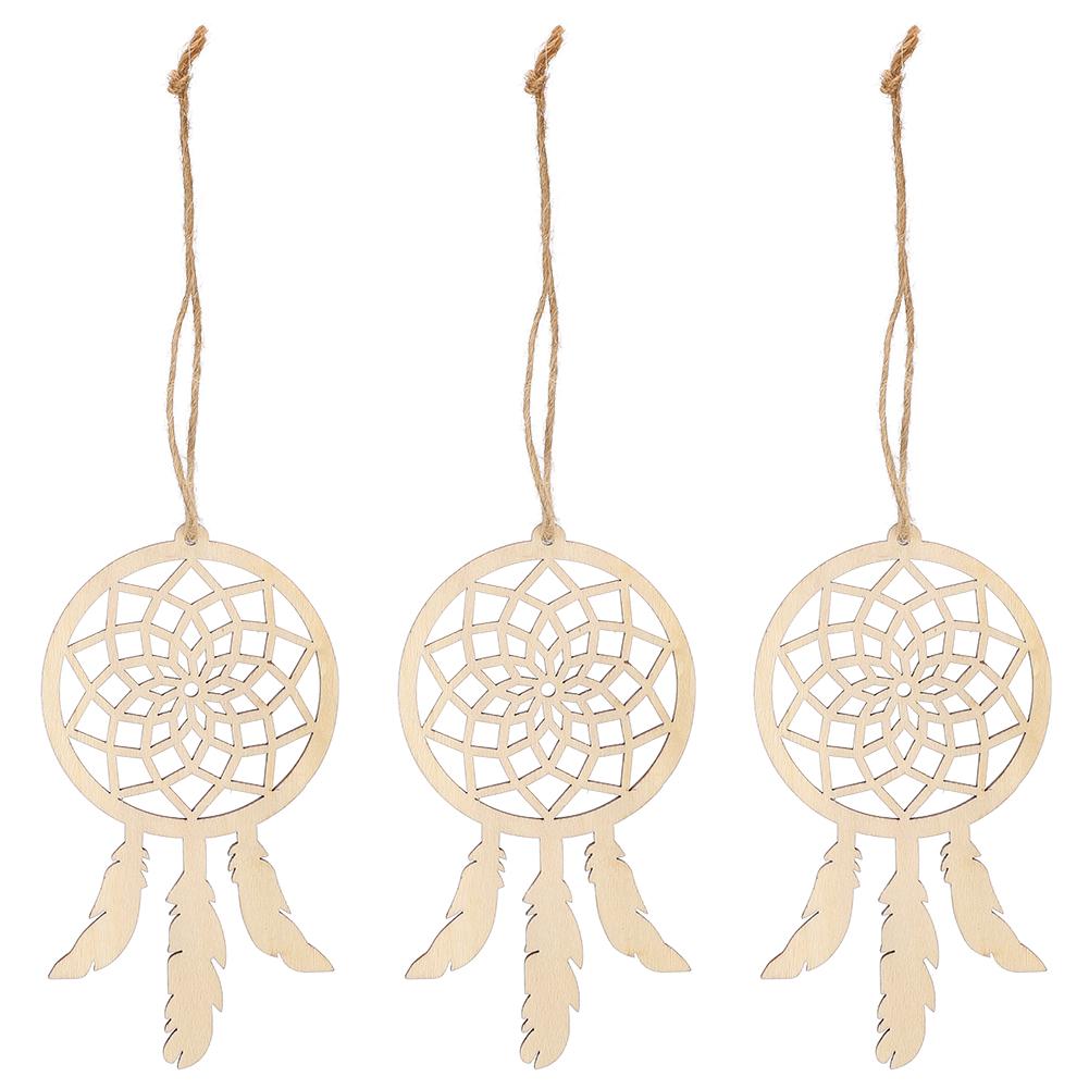 20Pcs Innovative Wooden Dreamcatcher Ornament Pendant Art Crafts DIY Home Decoration