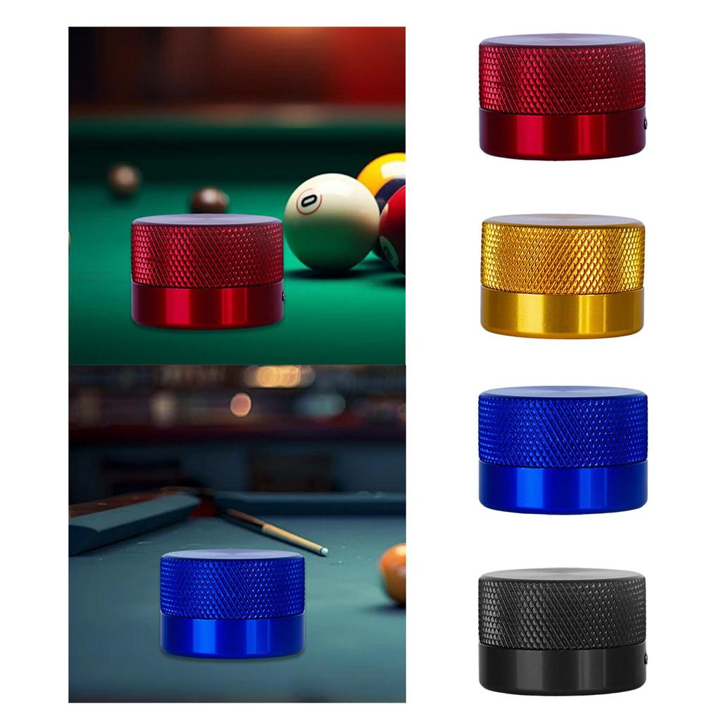 Pool Chalk Holder Easy to Carry Organizer Container Carrier Case Screwed Cap Box Aluminum Alloy Pool Billiard Accessories Small