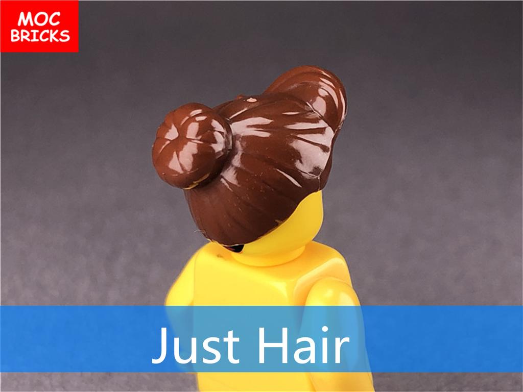 10pcs/lot MOC Bricks Female Hairs Model Action Figure Toy Kids Educational Building Blocks Assembled Toys