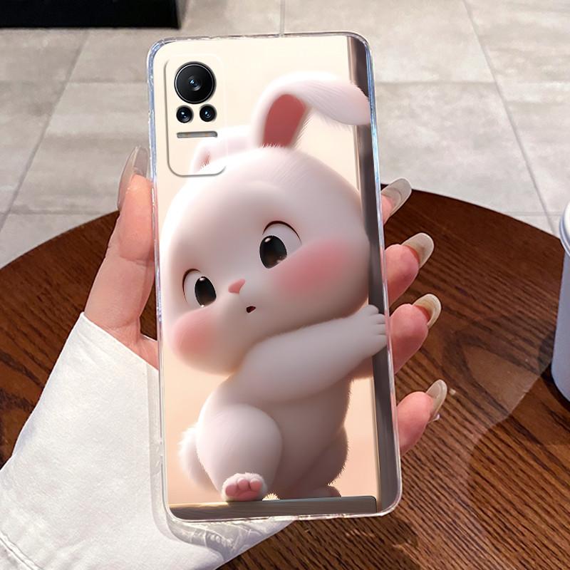 Casing For Xiaomi Mi Civi / 1S Ultra Thin Clear Transparent Aesthetic Cute Cat Astronaut Phone Case Back Protective Cover Shell