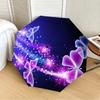 1pc Butterfly Night Light Automatic Folding Umbrella, Heavy-Duty 8-Rib Construction, Perfect for Everyday Yy251114120