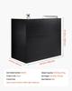 Reception Desk, 55.12 x 31.50 x 47.24 in L-Shaped Front Counter Table, Office Reception Counter with Drawer Keyboard Tray and Storage Cabinet, for