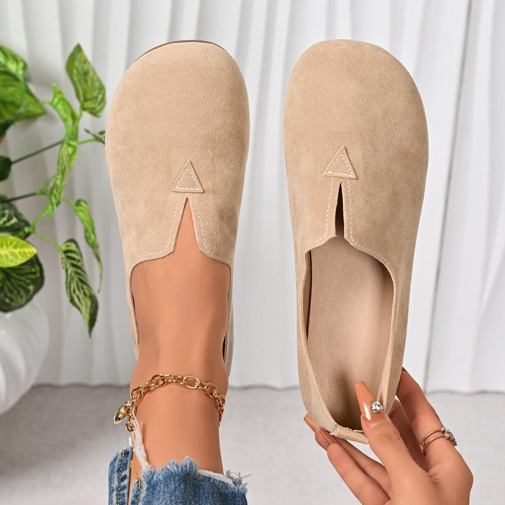 Duży Rozmiar Damskie Płaskie Buty Płytkie Wsuwane Buty Damskie Okrągły Nosek Mokasyny Buty Damskie Codzienne Miękkie Pasujące do Wszystkiego Duży Rozmiar Trampki