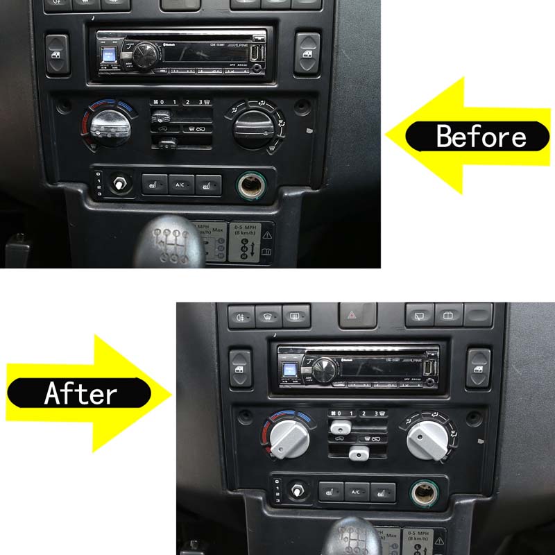 For Land Rover Defender 90 110 2004-18 Aluminum Alloy Car Central Control Air Conditioning Adjustment Knob Cover Car Accessories