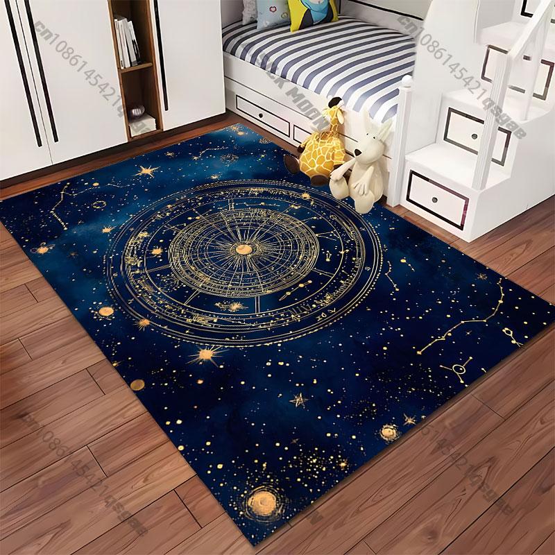 Celestial map cosmic starry universe carpet Yoga living room room decor children's crawling mat doormat area rug games mat