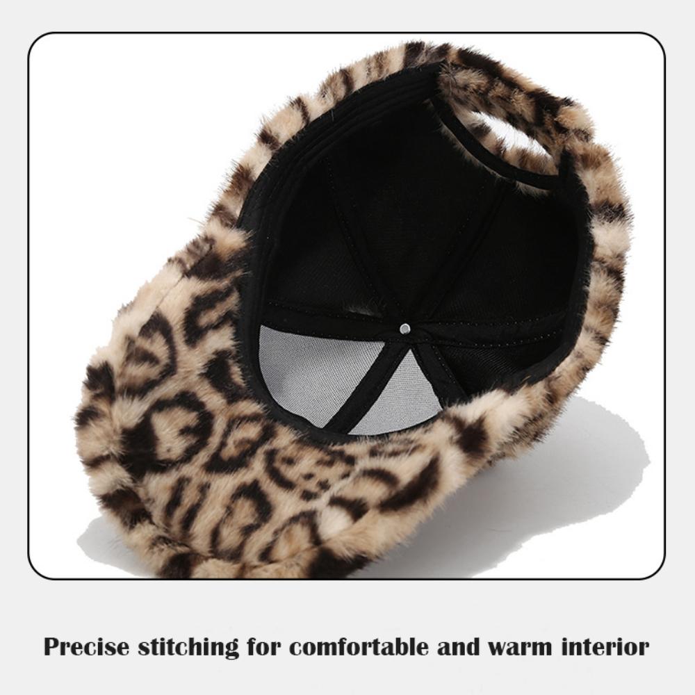 Casual Plush Hat Adjustable Duckbill Cap Street Fashion Baseball Cap Autumn Winter