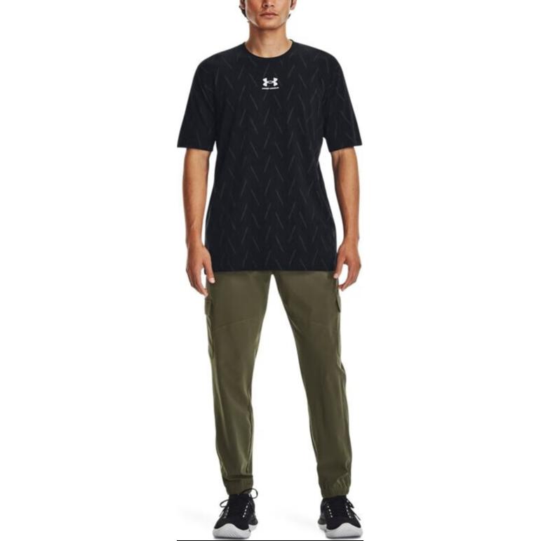 Under Armour Knitted Sweatpants Men's Green Moderate Cuffed Pants 1380358-390
