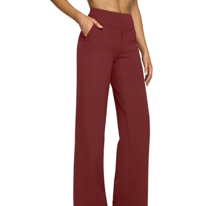IHUASU U Women's Fashion Casual Solid Color Print Pants & Capris