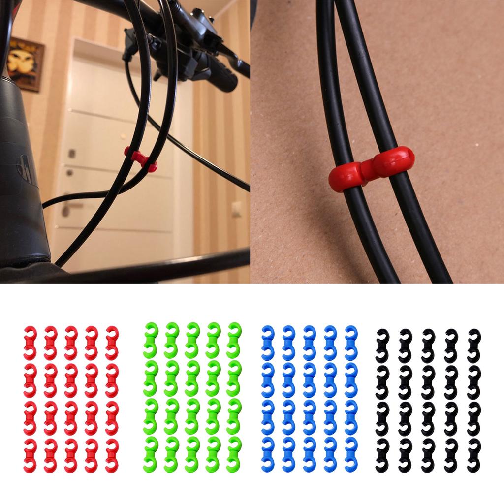 20 Pcs Plastic Bike Brake Cable Clips Bike Cable Clasps S-Style Lines Clips Bike Cable Clasps Cycling Accessories