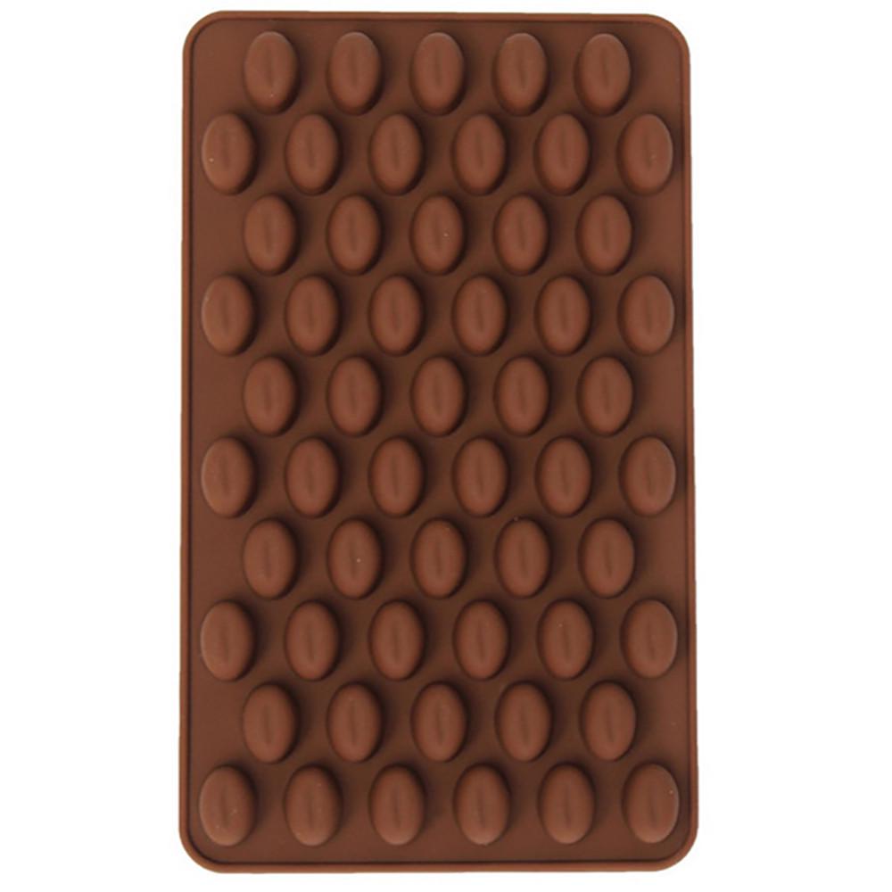 Silicone Chocolate Coffee Beans Mould Candy Cake Sweets 55 Cavity