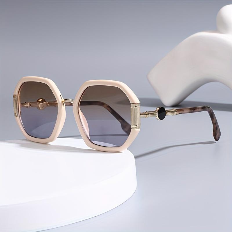Vintage Polygon Round Frame Sunglasses, Fashionable for Women And Men