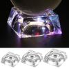 Multi Color Changing LED Glass Sphere Holder Home Decoration Crystal Display Lamp Base  Desktop