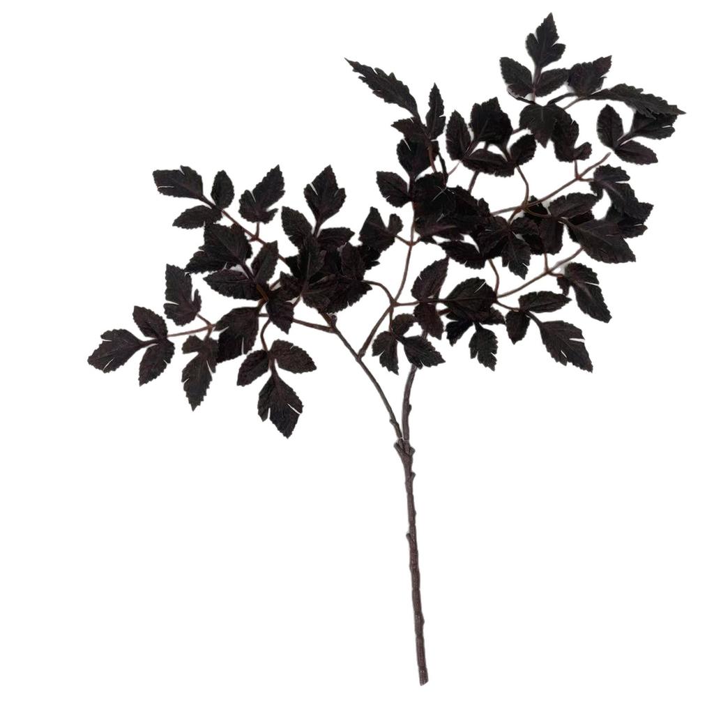 Artificial Cimicifuga Plant Leaf Stem Faux Cimicifuga Ramosa Leaf Branch For Home Vase Wedding Garden Table Mantel Decor