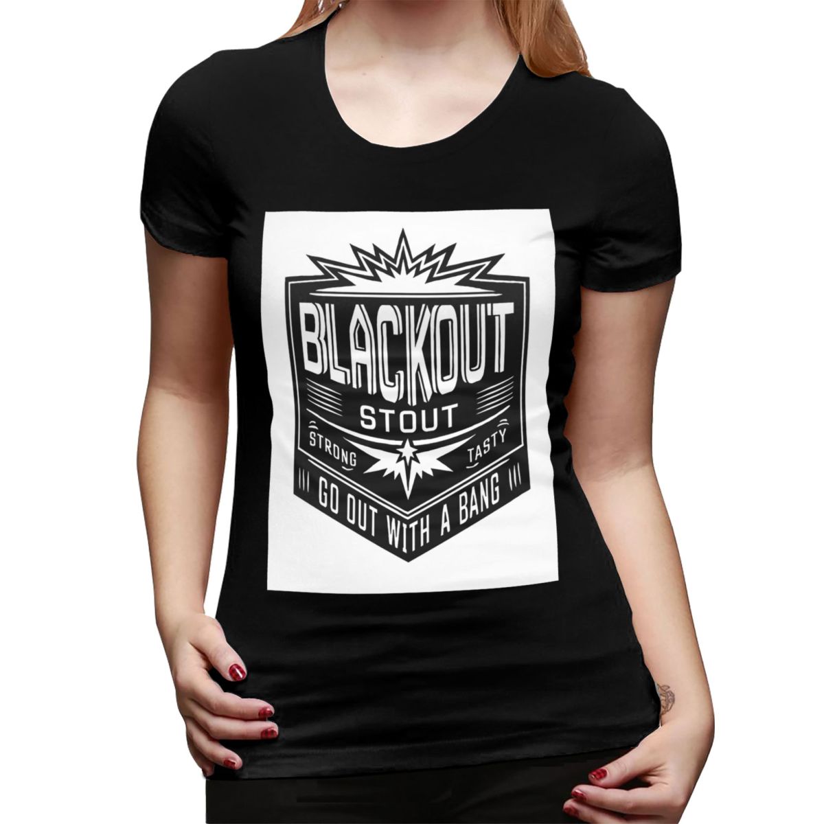 

Deep Rock Galactic Black Out Stou TShirt for Women Crew Neck Streetwear T Shirts Womens Tees Short Summer Clothes Tops 4XL