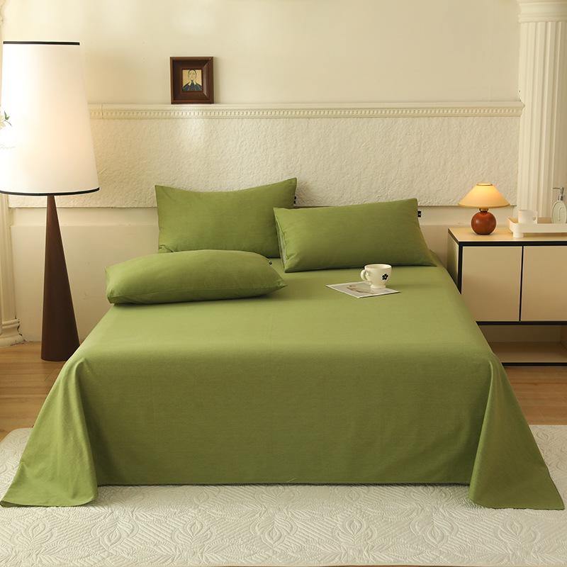 Class A 100% Xinjiang Cotton Brushed Pure Cotton Bed Sheet for Double XL Beds, All-Season, Household.