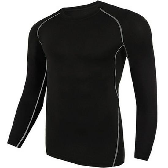 Herren Herbst/Winter Basketball Langarm Fitness Tights - Atmungsaktive, Hochelastische Basisschicht zum Laufen und für Sport