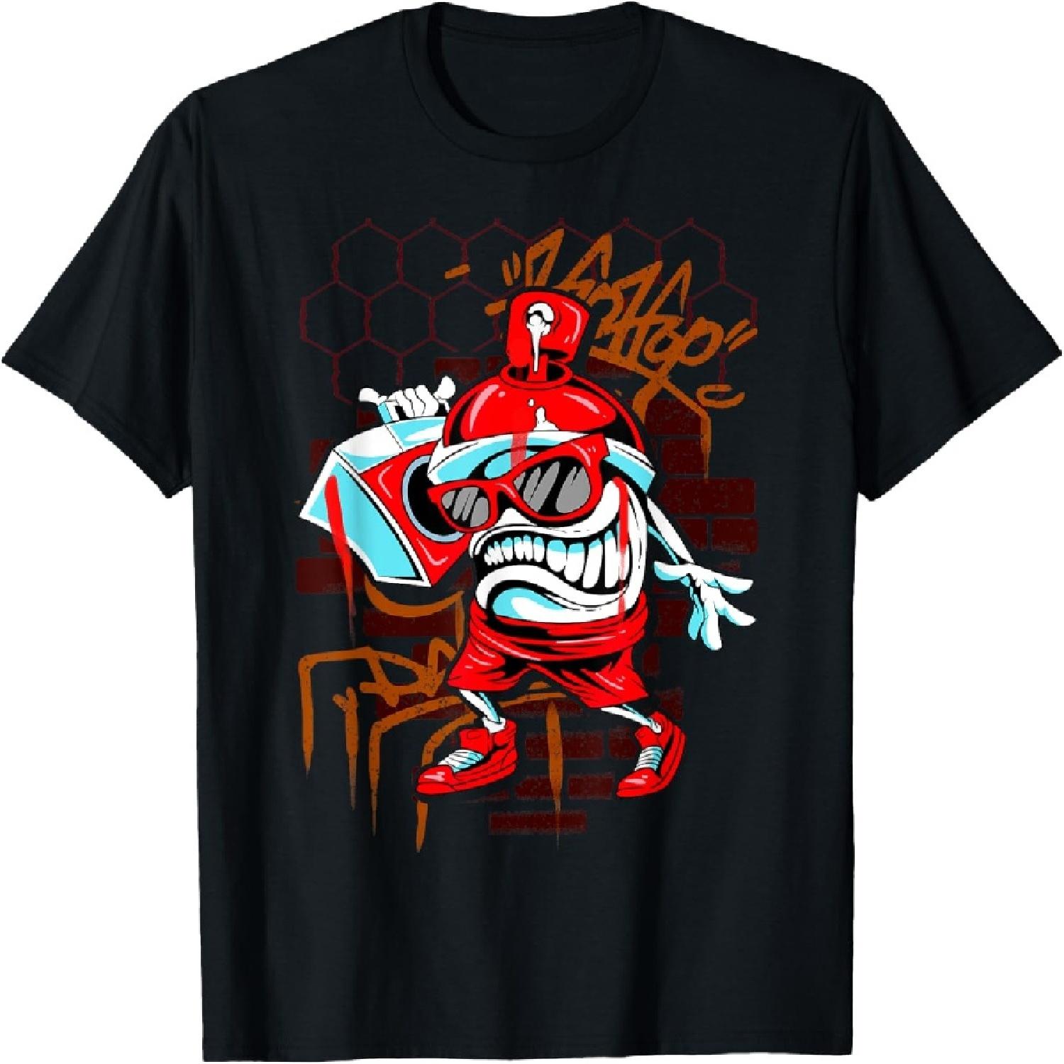 Graffiti Art Spray Paint Urban Hip Hop Music Lover T-Shirt XXXXXL разноцветный