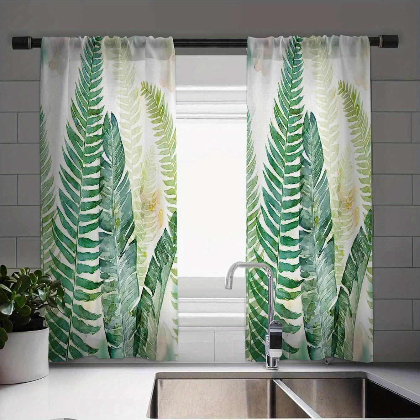 

2 шт. Винтажные шторы с принтом фламинго и тюльпанов, подсолнухов, очаровательный европейский дизайн для кухни, фермерского дома, гостиной, спальни, декор (W50H130cm)-2pcs&Grommet Top