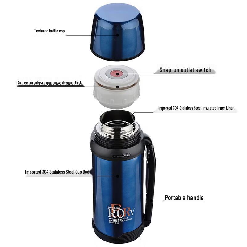 Fuguang 1000ml Stainless Steel Outdoor Travel Vacuum Flask