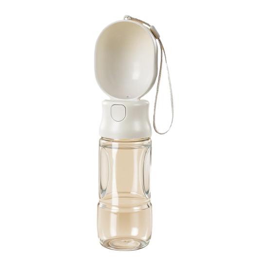 Yousheng Portable Pet Water Bottle Leak-Proof Dog Water Dispenser with Drinking Bowl Food Compartment Travel Water Bottle for Cats Hiking Walking