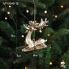 Cross-border Electroplated Christmas Tree Ornaments: Golden Snowflake & Reindeer Pendants