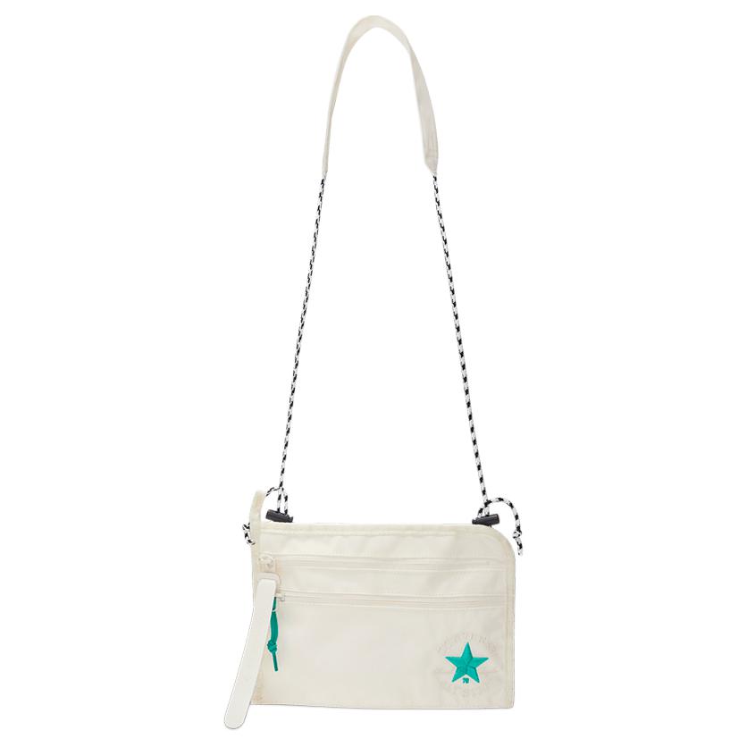 Converse Musette Polyester Shoulder Bag, Crossbody Bag Unisex White 10021007-281
