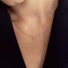 Lunne 14K Diamond Princess Cut Classy Necklace (14K Gold) Lcn13