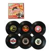 Vintage LP Record Coasters Cup Pads Non Slip Coffee Drink Mats ABS Material Cup Mats Suitable for Dining Table