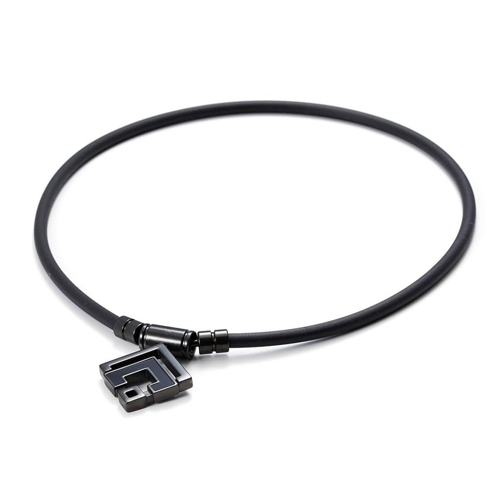 Colantotte TAO Necklace ARAN Magnetic Gloss Popular Necklace, Black, Large, Men's,