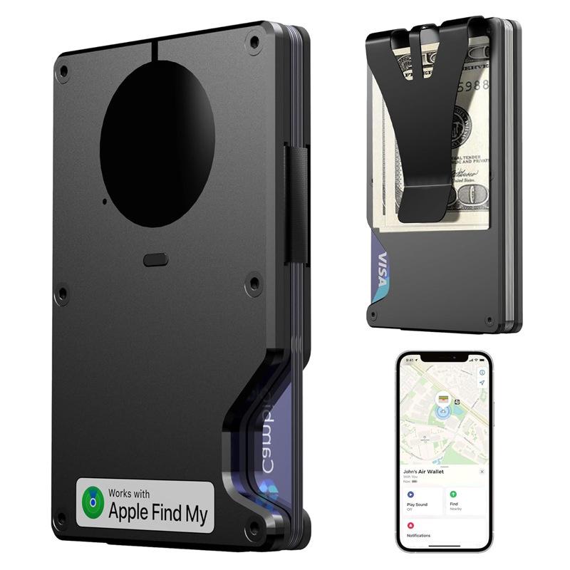 Wallet with Built-in Apple Find My AirTag Tracker and RFID Anti-theft Protection