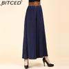 BITCED Women's Fashion Casual Solid Color Print Pants & Capris
