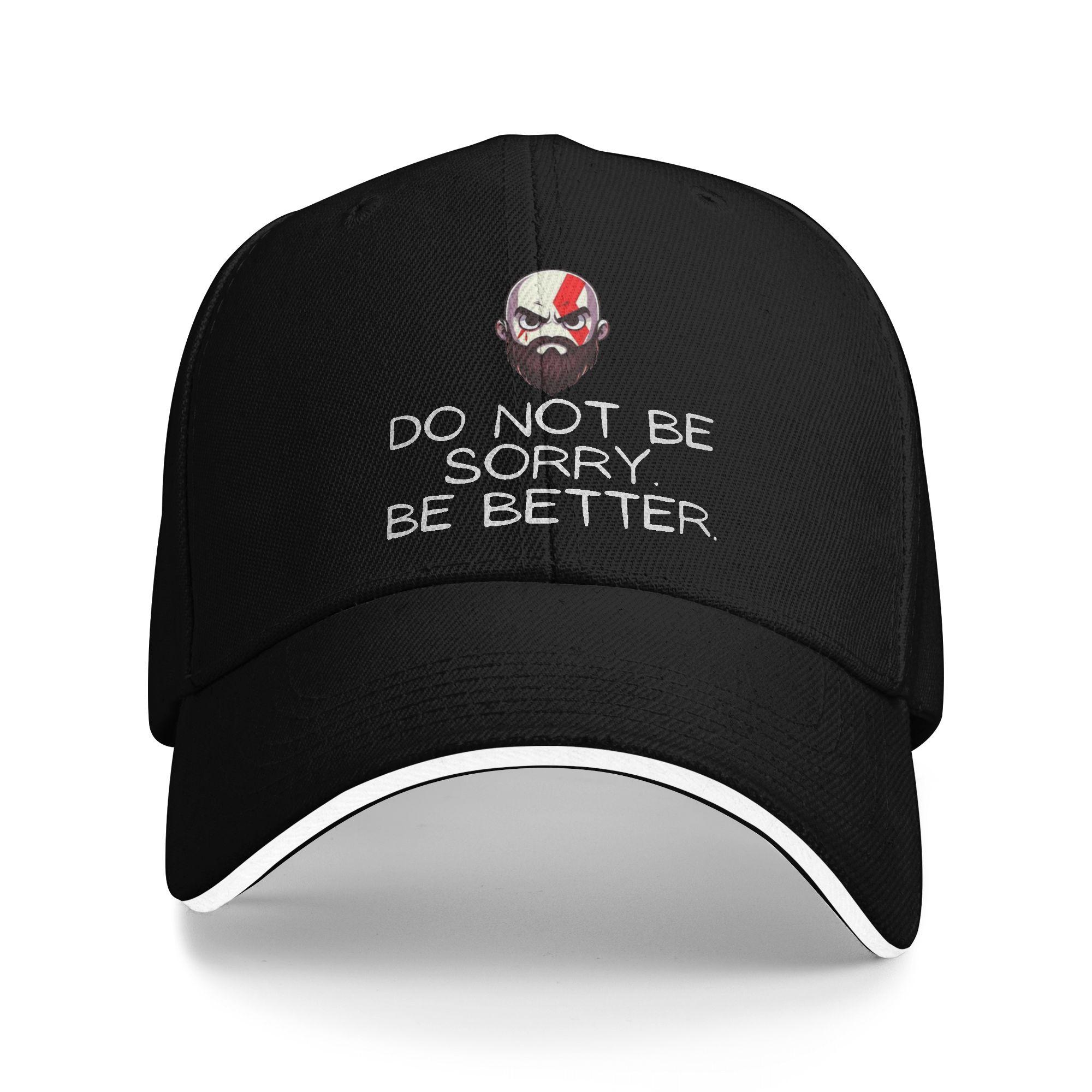 God of War Kratos Be better Baseball Cap Vintage  Sandwich Hat Unisex Style Polyester Sun Hat Outdoor One Size