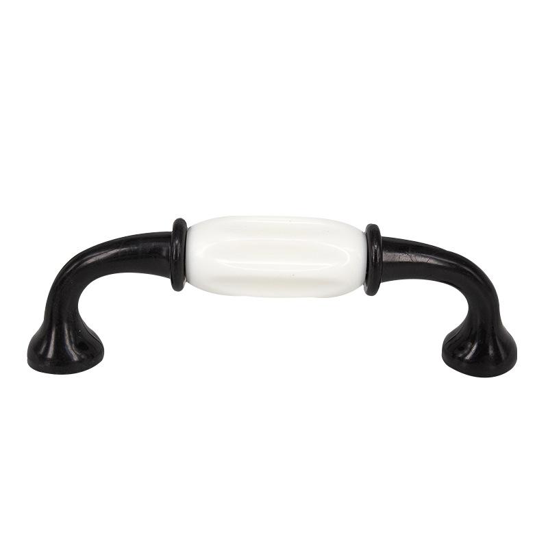 

2pc Rural style plastic handle home decoration wardrobe door cabinet handle simple furniture drawer handle 96mm чёрный