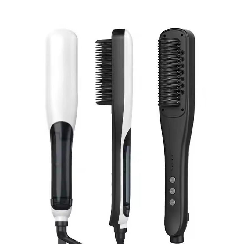 Professional Salon  Home Steampods Nano Spray Hair Straightener Hot Steam Hair Straightening Comb Curling & Straight Hair Styler