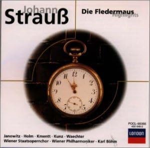 CD KARL BÖHM, VIENNA STATE OPERA CHORU - J. Strauss II: The Bat  POCL90066 Japan ObiClassical Used