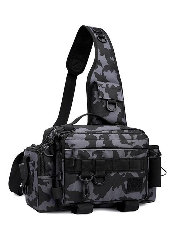 Multifunctional Large Capacity Fishing Rod & Tackle Bag: Waist, Backpack, Crossbody, and Holder