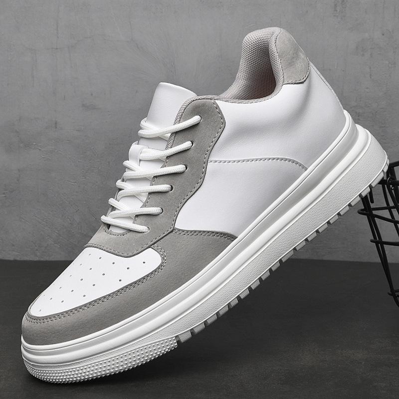 Summer Breathable Invisible Inner Height Increase 6, 8 Men's Shoes Spring Soft Baseplate Shoes Men's Casual Youth Little White Light Shoes