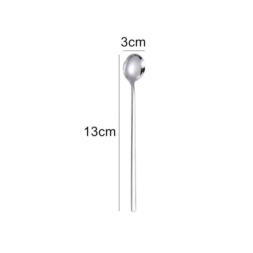 304 Nordic Style Round Coffee Spoon Dessert Spoon Tableware Stainless Steel