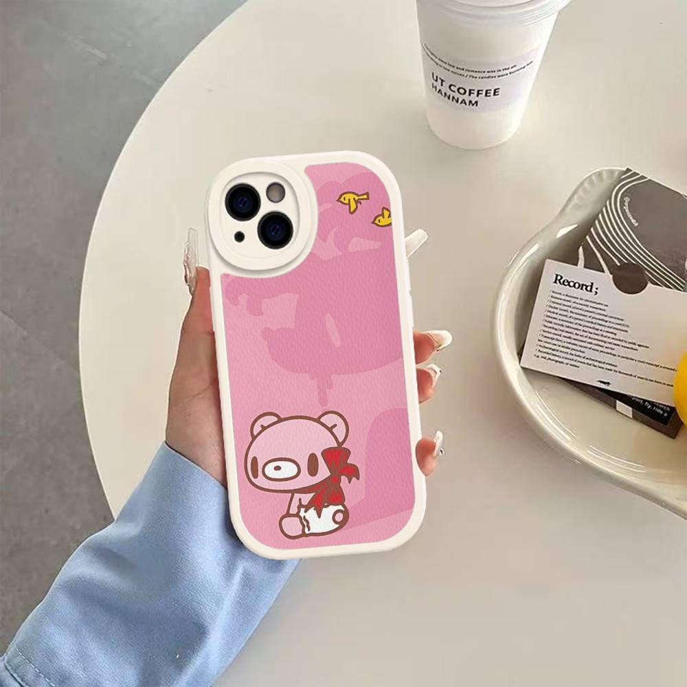 Popular Kawaii G-gloomyS Bears For IPhone 16 15 14 13 12 11 Pro Max Plus Shockproof Leather Soft Phone Cover 11 pro max