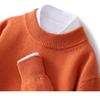 2025 Men's Pure Wool Half-High Neck Pullover Sweater - Warm Fashionable Knitwear for Young Adults