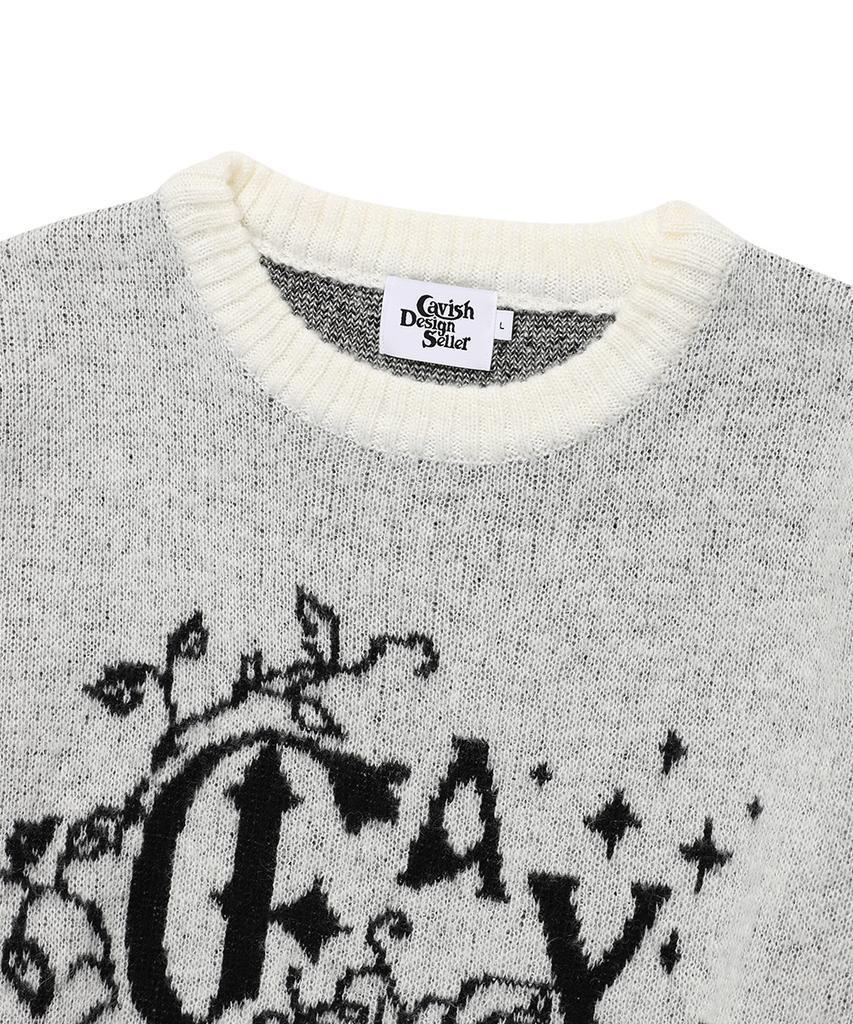 CAVISH Ivy Brushed Knit Sweater Ivory(Cv2Efuk602A)